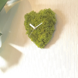 lceland moss heart wall clock 4枚目の画像