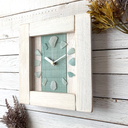 California style Beach glass wall clock 021 2枚目の画像