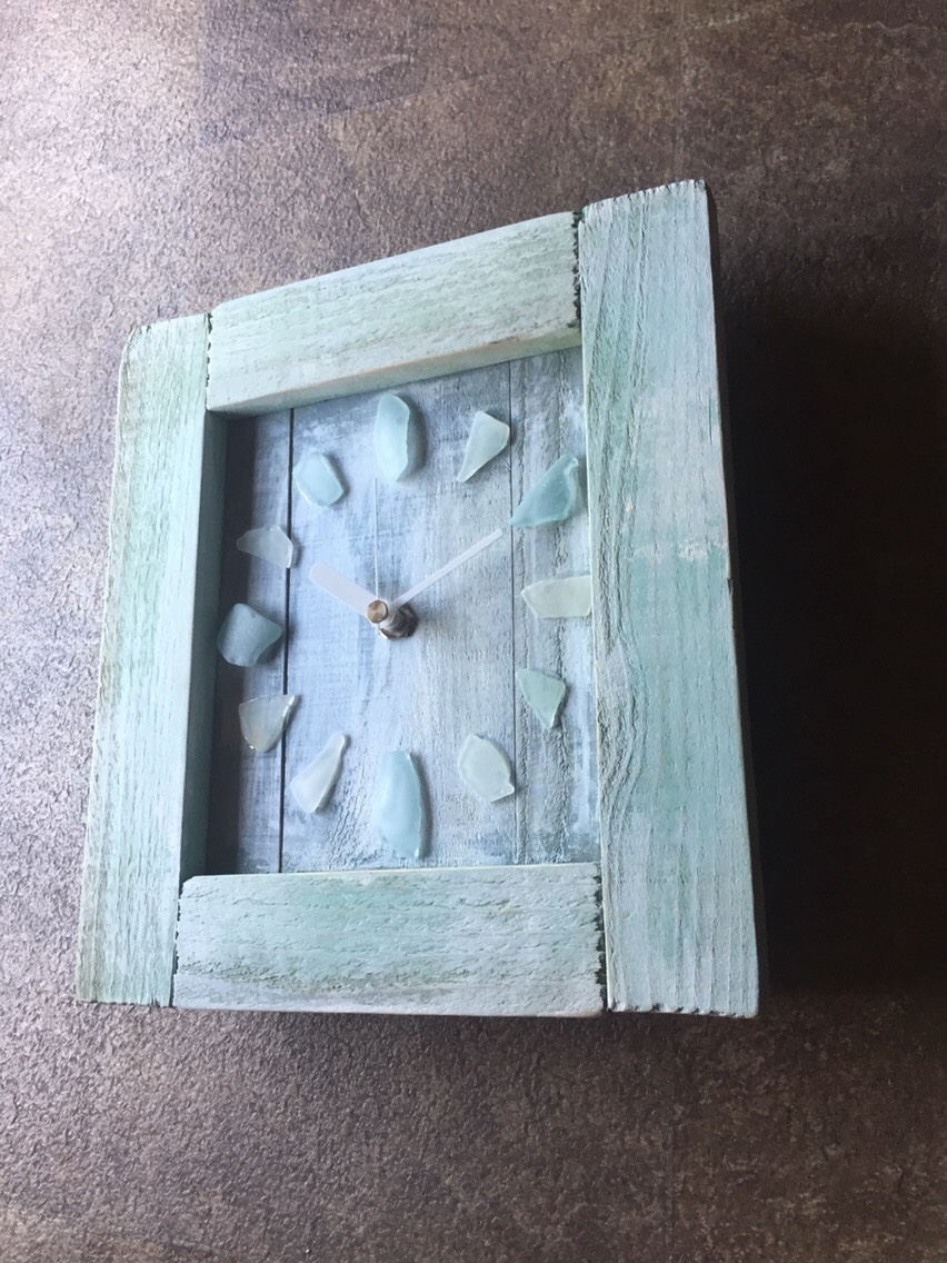 西海岸スタイル ビーチグラス掛け時計043 5,544円