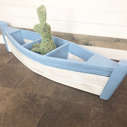 【現品限り】南の島の船のようなシャビー&ダメージ加工のremake shabby boat display rack 2枚目の画像