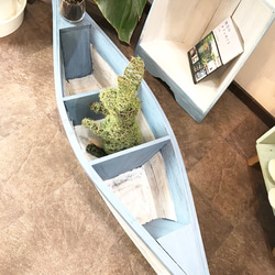 【現品限り】南の島の船のようなシャビー&ダメージ加工のremake shabby boat display rack 4枚目の画像