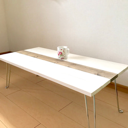 オーダーメイド 職人手作り ローテーブル センターテーブル 白