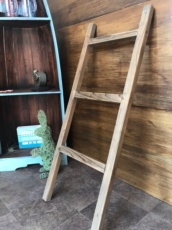 昭和レトロ古道具 木製ラダー stepladder ディスプレイ 店舗什器 昭和レトロ古道具 木製ラダー stepladder ディスプレイ 店舗什器