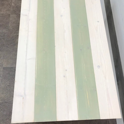 ピスタチオグリーン×ミルキーホワイト西海岸スタイル シャビーテーブル 4枚目の画像