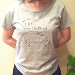 もち（猫）Tシャツ 白　黒　グレー（！！各サイズ在庫数ご確認下さい！！） 5枚目の画像