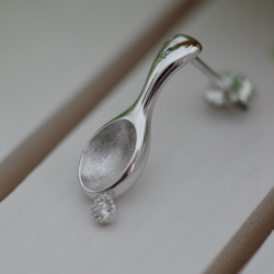 spoon pierced earrings 第4張的照片