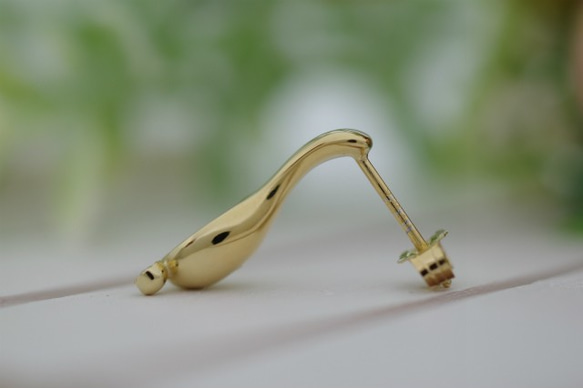 spoon pierced earrings (K14 plating) 2枚目の画像