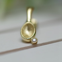 spoon pierced earrings (K14 plating) 3枚目の画像
