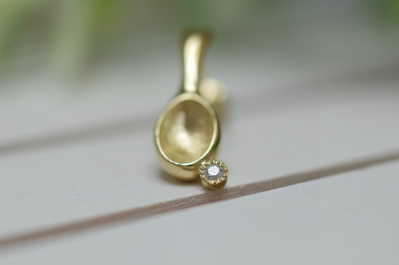 spoon pierced earrings (K14 plating) 3枚目の画像