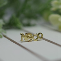 Neco pierced earrings (K14 plating)　-lb4×Necology- 1枚目の画像