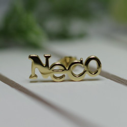 Neco pierced earrings (K14 plating)　-lb4×Necology- 3枚目の画像