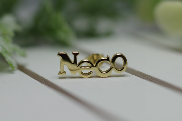 Neco pierced earrings (K14 plating)　-lb4×Necology- 3枚目の画像