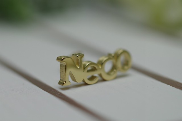 Neco pierced earrings (K14 plating)　-lb4×Necology- 4枚目の画像