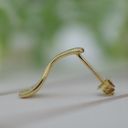 fork pierced earrings (K14 plating) 2枚目の画像