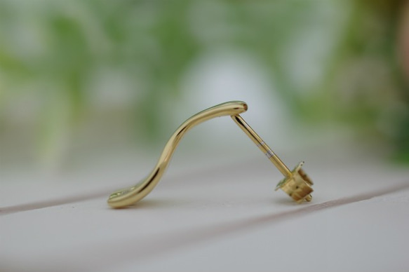 fork pierced earrings (K14 plating) 2枚目の画像