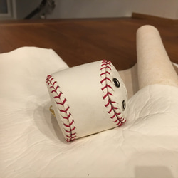 野球ボールみたいな小銭入れ©️オリジナルデザイン 2枚目の画像