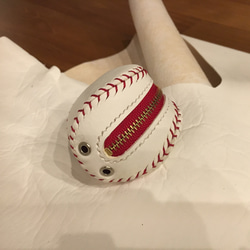 野球ボールみたいな小銭入れ©️オリジナルデザイン 3枚目の画像