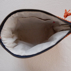 裂き織りのポーチ　「Pampkin」 3枚目の画像