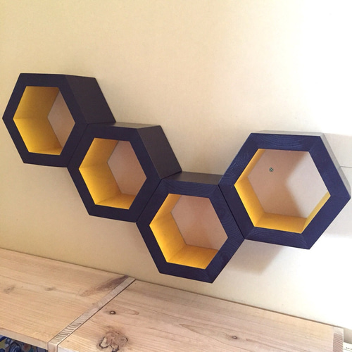 ハニカムシェルフ4個セット 棚・シェルフ・ラック MokuBaca Design