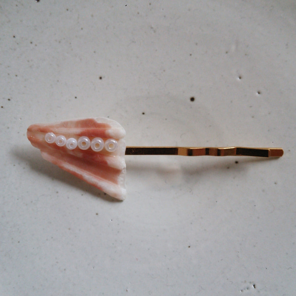 shell　ヘアピン pink 2枚目の画像