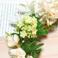 ❲送料無料❳　リース　白いお花たち 3枚目の画像