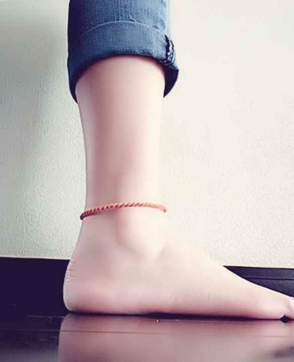 ★送料無料★✩simple　of　Sweet｡・:＋°16calla　Anklet☆ 4枚目の画像