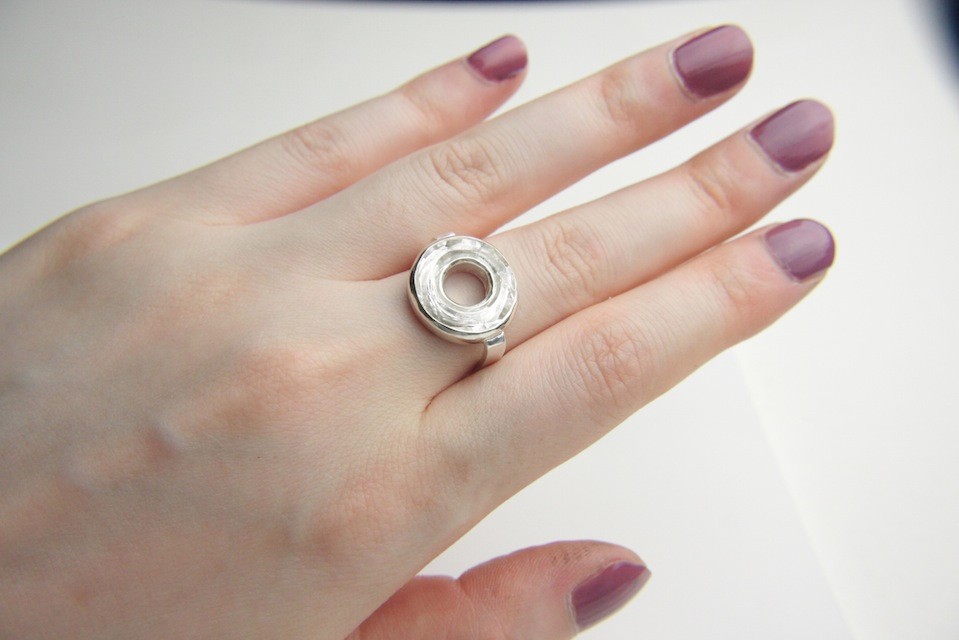 Classic Crystal Donuts Ring/クラシッククリスタルドーナッツリング シルバー