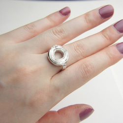 Classic Crystal Donuts Ring/クラシッククリスタルドーナッツリング シルバー 1枚目の画像