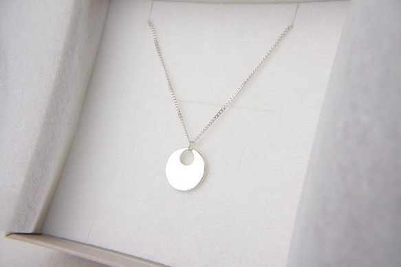 Classic round necklace sterling silver 3枚目の画像