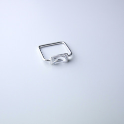 Rectangle Square Sterling Silver Ring/レクタングルシルバーリング 3枚目の画像