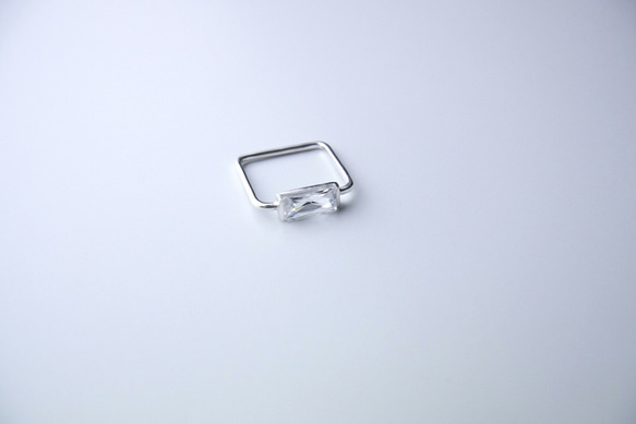 Rectangle Square Sterling Silver Ring/レクタングルシルバーリング 3枚目の画像