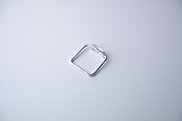 Rectangle Square Sterling Silver Ring/レクタングルシルバーリング 4枚目の画像