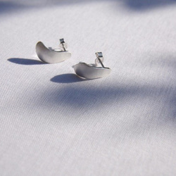 Landscape shaped sterling silver earrings 2枚目の画像