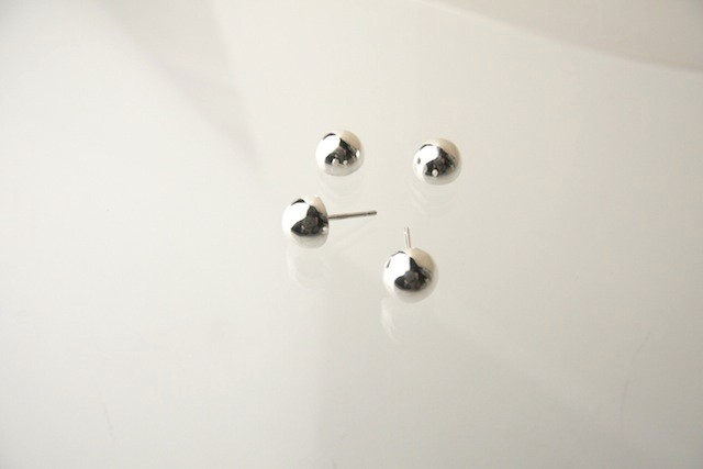 Half round earrings Sterling Silver