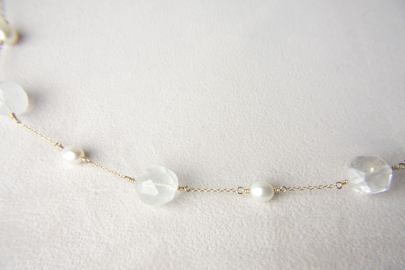 White Snow Necklace K14GF 4枚目の画像