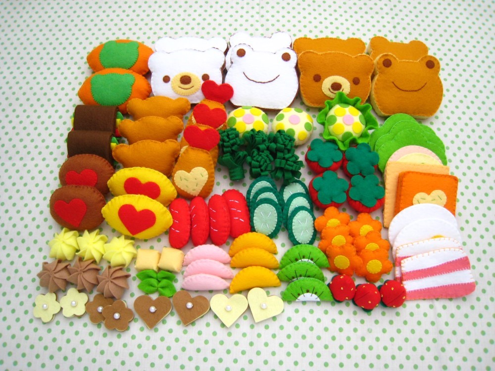 ❀フェルトままごと❀くまたん＆ぴょんたままごとセット❀