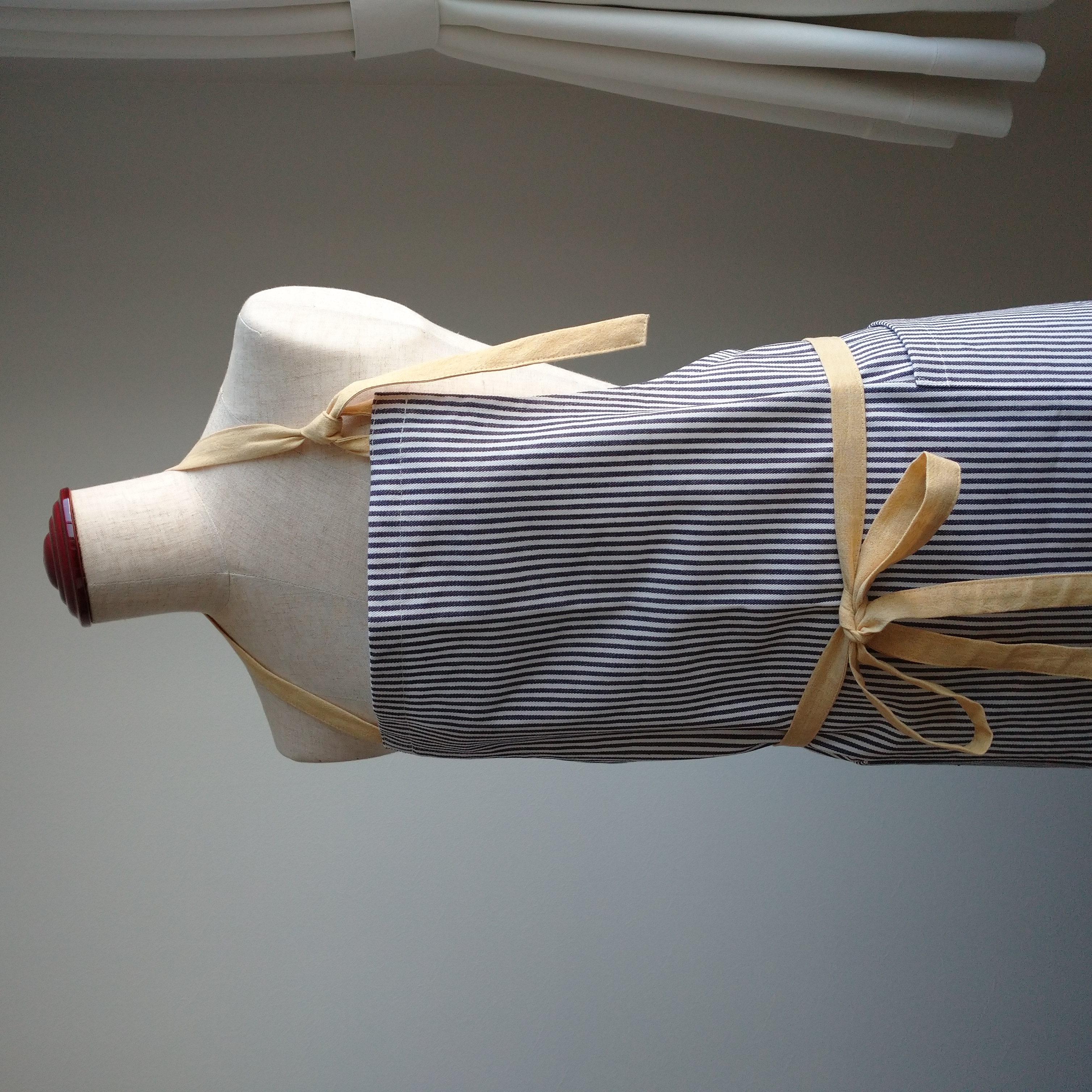 前リボンのエプロン＊ヒッコリー3