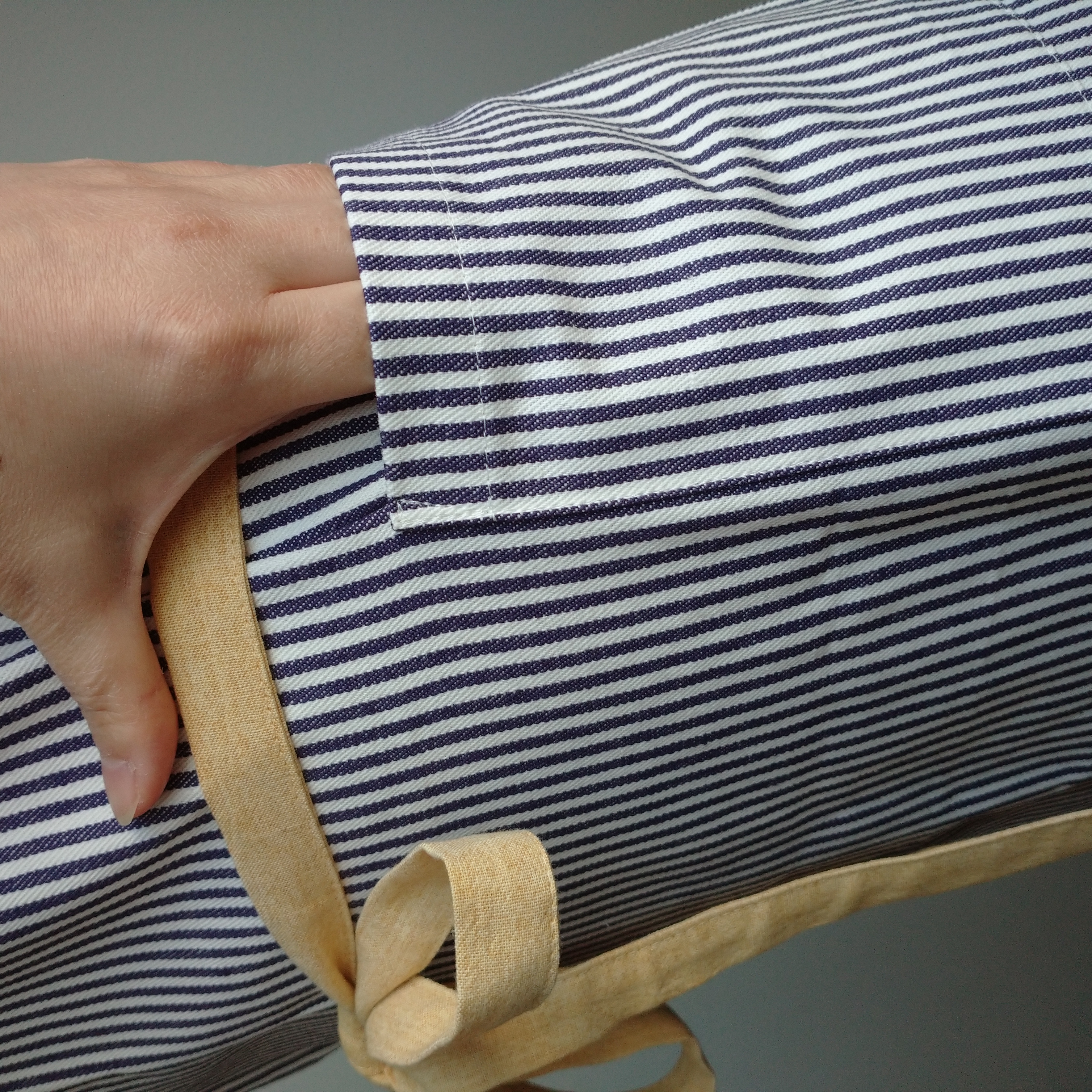 前リボンのエプロン＊ヒッコリー3