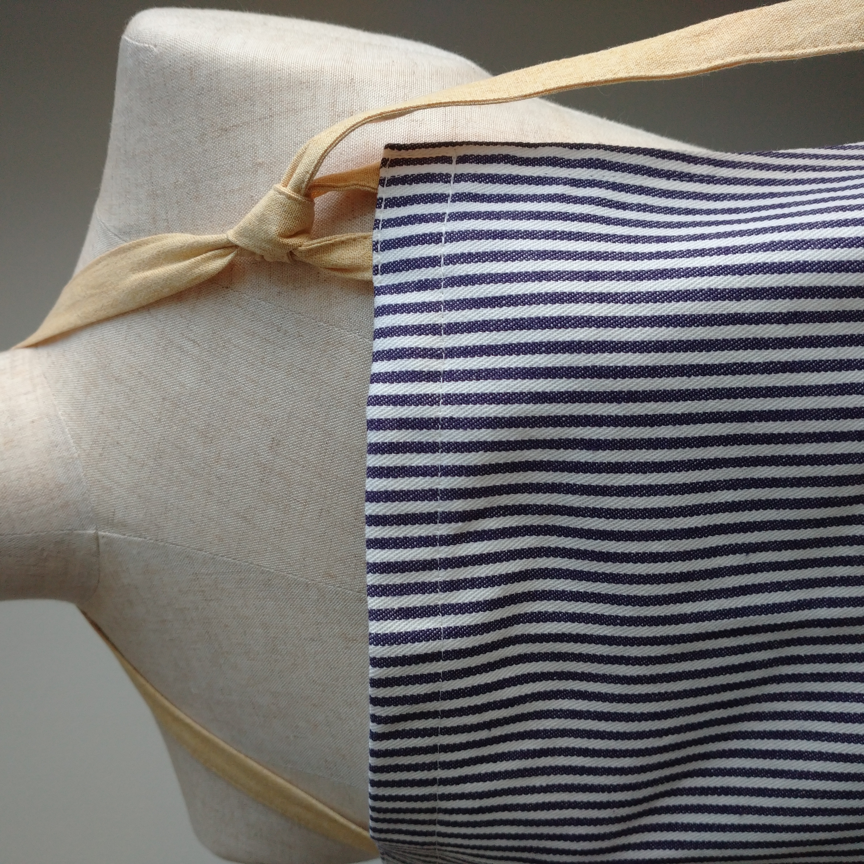 前リボンのエプロン＊ヒッコリー3