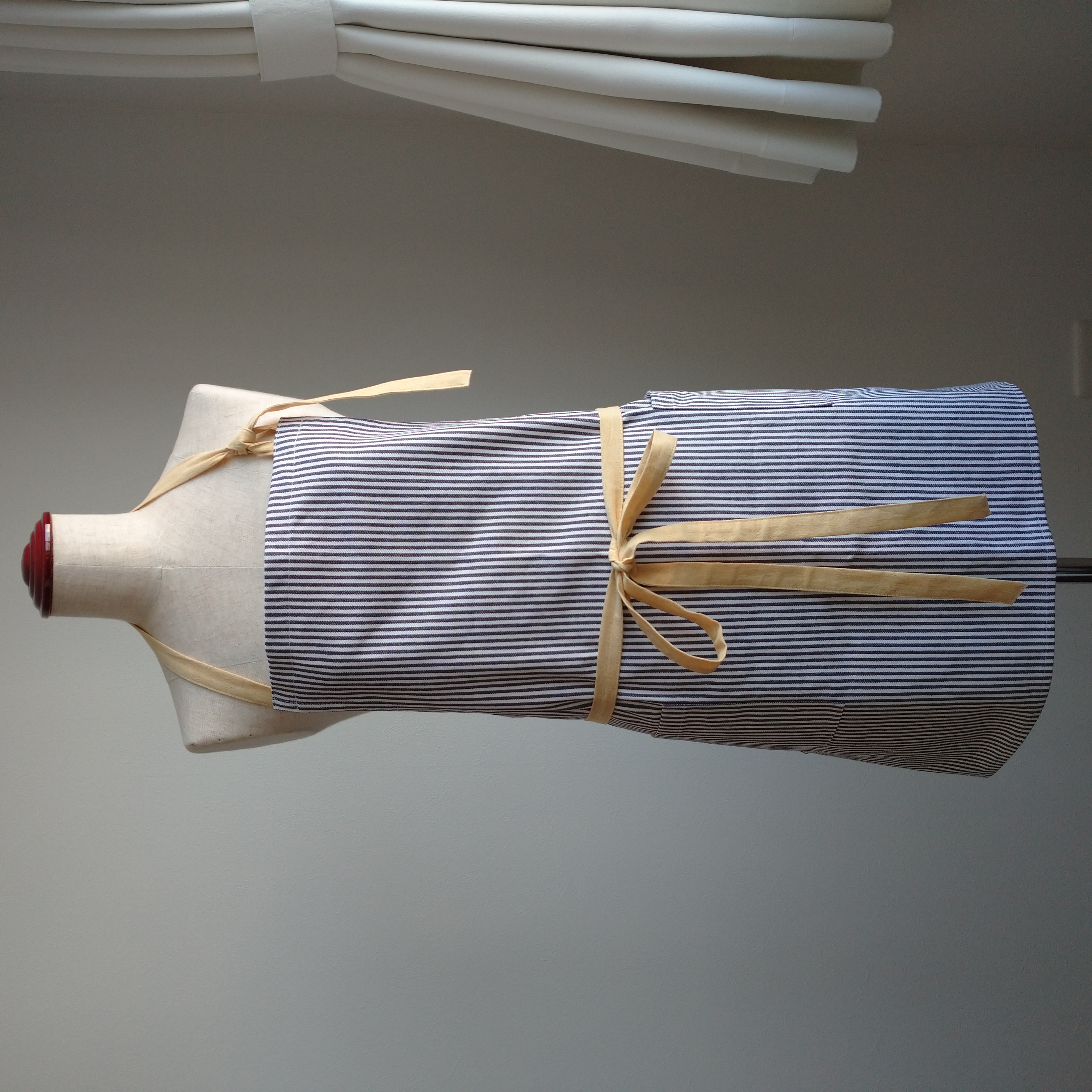 前リボンのエプロン＊ヒッコリー3