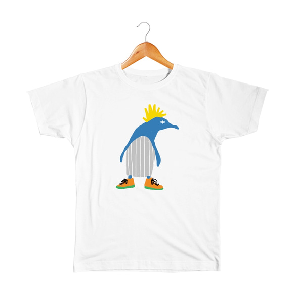 モヒカンペンギン #2 キッズTシャツ 1枚目の画像