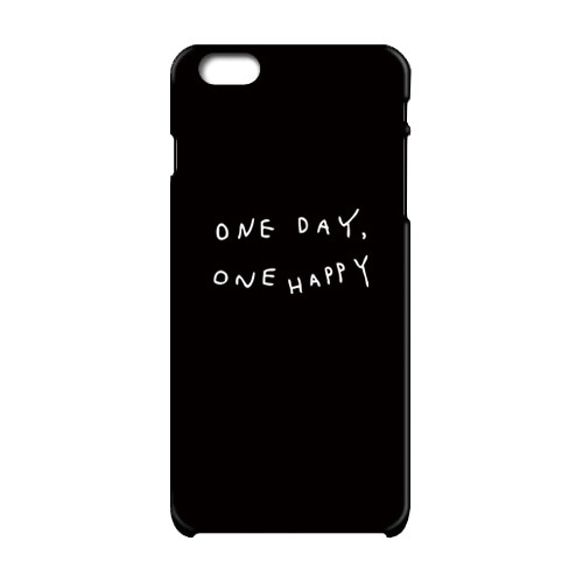 一天，一個快樂的iPhone手機殼（黑色） 第1張的照片