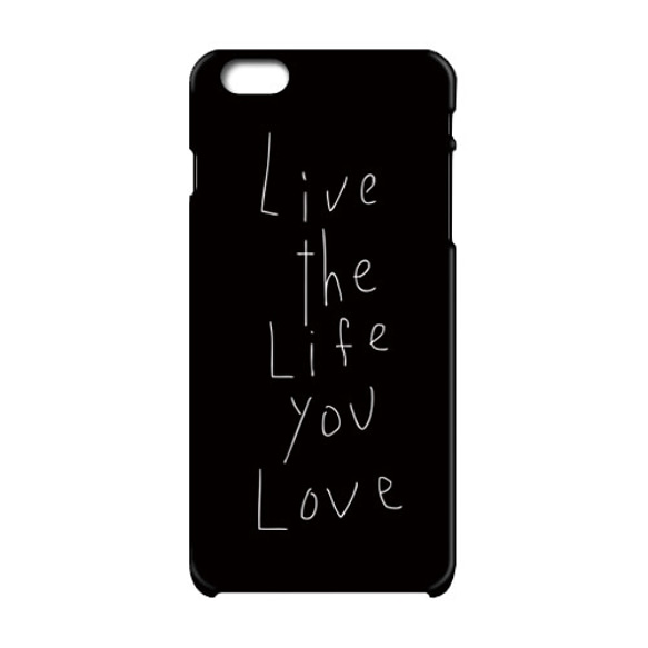 Live the life you love iPhone case(Black) 1枚目の画像