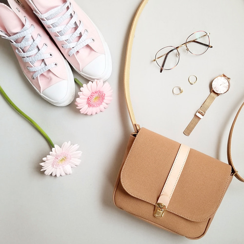 【在庫あり】 runrunrun ミニショルダー＊さくらピンク【ミナペルホネン Shoulder Bag