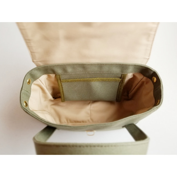 倉敷帆布のハンドバッグ〈オリーブ〉 4枚目の画像