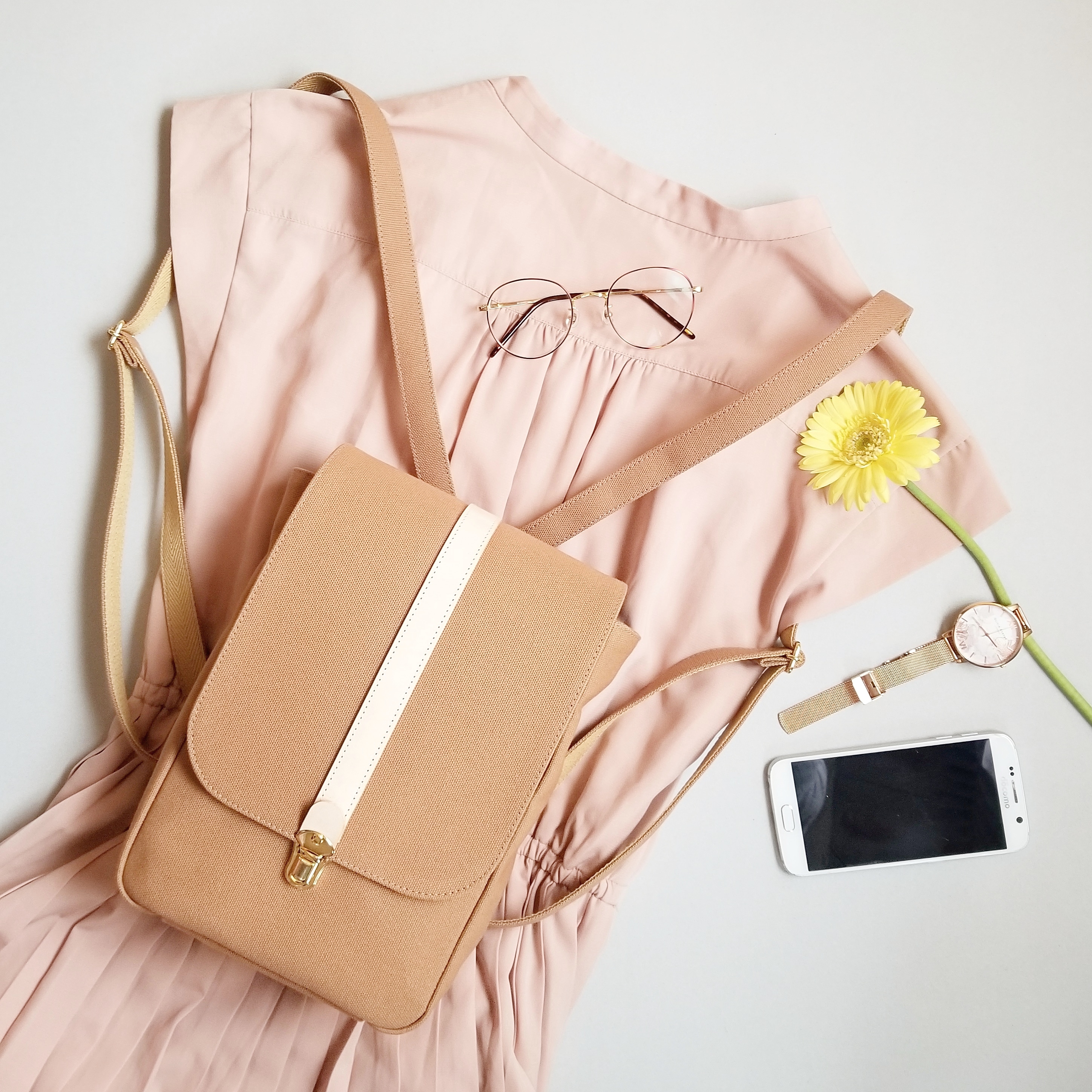 倉敷帆布のミニリュック〈キャメル〉