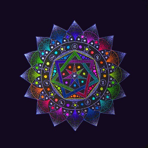 虹の七芒星（レインボーヘプタグラム） 絵画 菊理媛 通販 438976