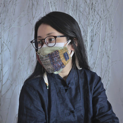 手織り ダブルガーゼ　ファッションマスク 5枚目の画像