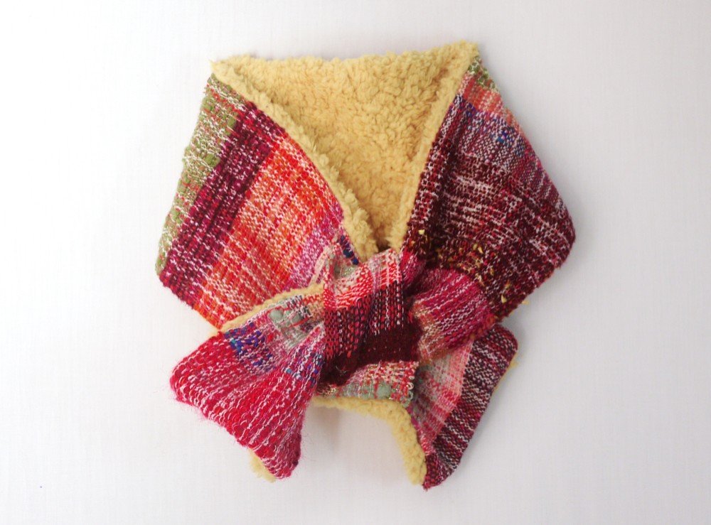 手織り　もこもこファーストール