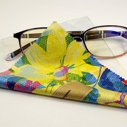 さをり織りコラージュプリント　メガネクロス 3枚目の画像